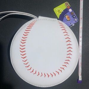 White Baseball Clutch  Bag/Cd Case